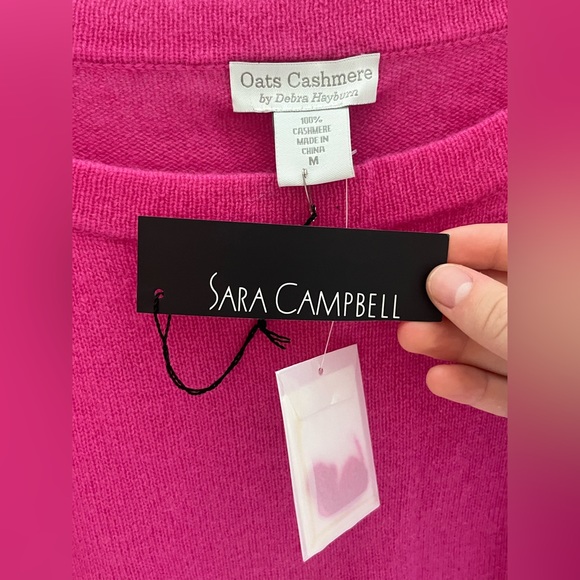 NWT Sara Campbell 100% Cashmere Pink Sweater | Size M - Picture 2 of 2